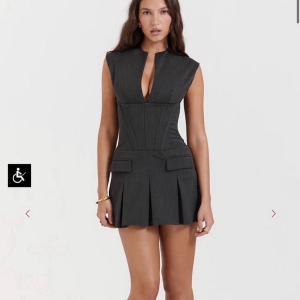 House of CB London Eleanor Pleated Corset Dress